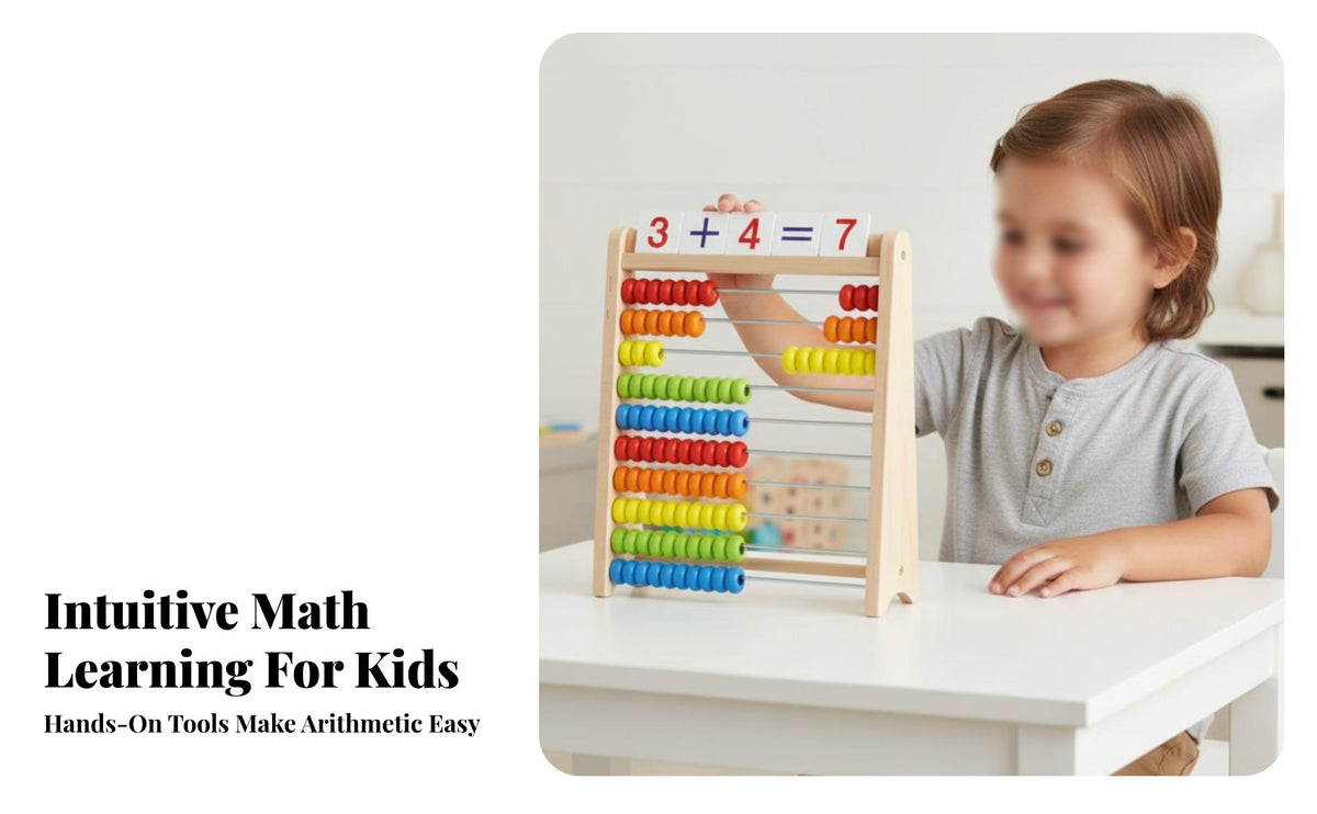 Develops Numeracy Skills Arithmetic Learning Tool Colorful Design Children's Math Calculator Improves Hand-Eye Coordination for Preschoolers