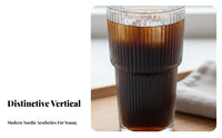 Large Capacity Bamboo Joint Design Glass Thickened Bottom Glass Tumbler with Lid and Straw High Clarity for Women, Home, Daily Use, Cafe