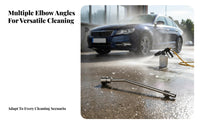 Interchangeable Nozzles Angled Pressure Washer Wand Stainless Steel Extension Rod for Car Detailers, HVAC Technicians, Hard-to-Reach Areas