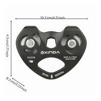 Tandem  Line Pulley Smooth Bearing 25 kN Cable Line Trolley for Climbers