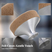 Reduce Sound Felt-Covered Saxophone Mute Silver-Colored Saxophone Mute Cylindrical Neck Opening Sax Bell Cover Tapered