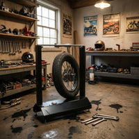 Motorcycle Tire Balancing Stand Top Shaft Motorcycle Wheel Balancing Stand Metal Frame Vehicle Tools