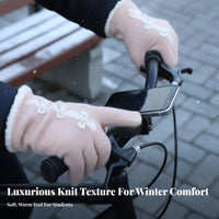 Touchscreen Gloves Soft Material Touchscreen Thermal Gloves Fit Winter Accessory for Students, Adults, Cold Weather, Biking, Daily Wear