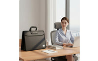 Wholesale Accordion Briefcase Multi-Layer Oxford Cloth Briefcase Large Capacity Oxford Document Bag Two Compartments for Men, Women, Work
