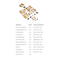 Adjustable Steering Links 1/14 Scale RC Car Parts Metal Shock Absorption Arm Set
