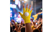 Stretch-Fit Fingerless Gloves with Hand Pads Ribbed Knit Stretchy for Performers, Spectators, Concerts, Sports Events