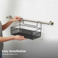 Easy Installation Punch-without Drilling Wall Shelf Multi-Functional Wall Mounted Storage Basket Strong Load Bearing for Students