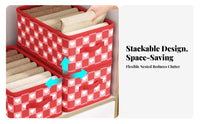 Foldable Closet Container Space Saving Organizer Box easy-pull Handle for Adults