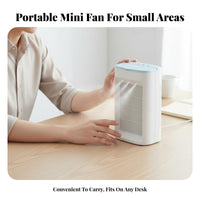 Mini Water-Cooling Chiller Humidifying Function Water-Cooling Air Chiller Three Settings Misting Humidifier Fan for Students, Office Workers