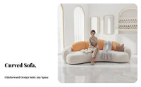 Curved Couch Light Luxury Oversized Curved Sectional sweeping Design Sofa for Homeowners, Interior Designers, spa lounge, Reception Area, Large Apartment