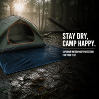 PE Ground Tarp for Outdoor Camping Tent, Thickened Waterproof Picnic Mat, Beach Blanket, Tent Footprint