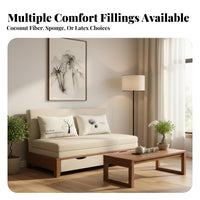 2-Seater Storage Sofa Bed Space-Saving transformable Loveseat Foldable Household Seating for Students, residents, Living Room, Home Office
