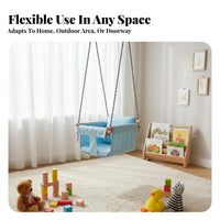 Indoor & Outdoor Use Infant Canvas Pouch Swing Safety Belt Included High Back Pouch Seat Safeguarding Cushion children's Play Equipment Pinchwithout Design for Toddlers, Infants, Indoors, Outdoors, Backyard, Playground