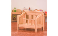 Wooden Dollhouse Bed Cute Dollhouse Bed with Headboard Sturdy Cot for Diorama