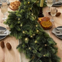 Artificial Pine Cypress Christmas Garland PE Vine with Pine Needles for Door Hanging