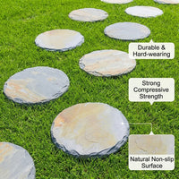 Rough Stepping Stone, 3-4cm Thick Outdoor Patio Stepping Stones, High Durability, Frost Resistant, Slip Resistant Garden Pavers