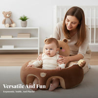 Spinal Support Inflatable Sit-up Training Chair Anti-Tip Design Infant Floor Seat Safety Guardrails Toddler Sofa Skingentle for Infants, Babies, Parents, play sessions, Feeding Time, Travel, Outdoor
