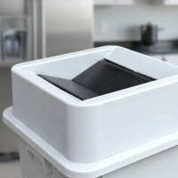 Large Capacity Swing Lid Trash Bin Standard Liners Household Storage Space-Saving for Restaurant