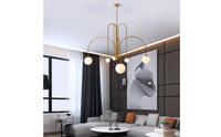 Minimalist Design Modern Chandelier Geometric Design Chandelier Light Decorative Globe Shades Ceiling Fixture for Dining Room