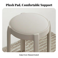 Minimalist Design Stackable Padded Stool Thickened frame Padded Nesting Stool Easy to Clean Household Seating Reinforced Frame for Homeowners, Event Organizers, Dining Room, Kitchen, Balcony, Entryway