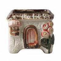 Coarse Pottery Flowerpot Rustic Design Mini Pot Miniature Size Mini Ceramic Planter for Kids, Office, Windowsill