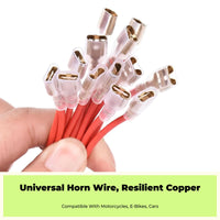 12V horn harness, copper terminal