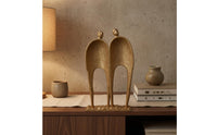 Abstract Couple Figurine Textured Abstract Figurine Tabletop Cast Iron Couple Statue for Table, Display