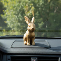 Great Gift Shiny Rabbit Ornament Creative Design Golden Rabbit Figurine Gold Bunny Statue for Desktop, Tabletop, Garden