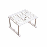 Foldable Kitchen Shelf Easy to Clean Stainless Steel Kitchen Shelf Heavy Duty Sink Storage Rack for Refrigerator, Countertop, Office