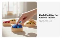 Sensory Stimulation Steamed Bun Squishy Soft Feel Baozi Press Toy Portable for Office, School