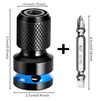 Multi-Function 1/2 Inch to 1/4 Inch Hex Adapter Secure Fit Quick Release Adapter Chuck Strong Grip Quick Release Chuck Converter Wear Resistant for Repair, Workshop, Construction