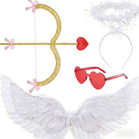 Cupid Angel Wings and Bow Cosplay Prop Set