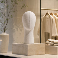 Decorative Linen Mannequin Head Sturdy Mannequin Head with Torso Sturdy Hat Display Stand Realistic for Hairpiece Makers, Boutiques, Studios