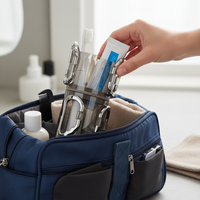 Portable Travel Toothbrush Holder and Mouthwash Cup Set