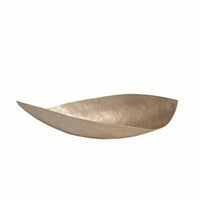 Aluminum Tray with Hammered Finish Textured Boat Tray Sculptural Display Plate for Home Stylists, Interior Designers, Reception Area