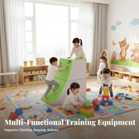 Kids Parkour Training Set Materials Soft Foam Obstacle Course Sturdy Frame Modular Climbing Blocks for Young Children, Kindergarten, Playroom, Gym