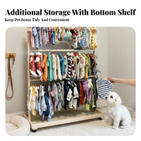 Standalonestanding Design Miniature Pet Clothes Rack Space-Saving Miniature Clothes Stand Simple Assembly Garment Display multipurpose Use for Dog Owners, Parents, Doll Collectors, Bedroom, Home, Living Room, Closet