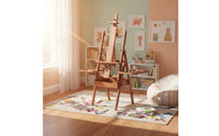 Easel with Storage Tray Foldable Easel with Compartment Adjustable Beechwood for Artists, Painting, Home Studio
