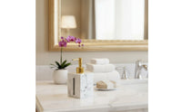 Resin Shampoo Bottle High-End Design Marble Pattern Dispenser Bathroom Supply Easy to Clean Liquid Container for Hotels, Kitchen