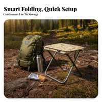 Foldable Pocket-Sized Folding Stool Compact Handbagdesign Camp Stool Lightweight Portable Seating Sling Bag Design for Campers, Travelers, Camping, Queueing, Queuing, Travel
