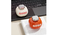 Batterybattery-Less Kitchen Timer Front Face Mechanical Kitchen Timer ABS Plastic Silver Knob for Cooking