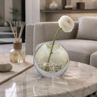 Glass Vase Modern Decorative Vase Minimalist for Tabletop, Living Room