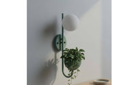Plant Holder Design Glass Ball Wall Lamp Modern Minimalist Aesthetic Wall Sconce with Planter Easy Installation Indoor Lighting Compact Size for Hallway, Staircase, Bedside, Living Room