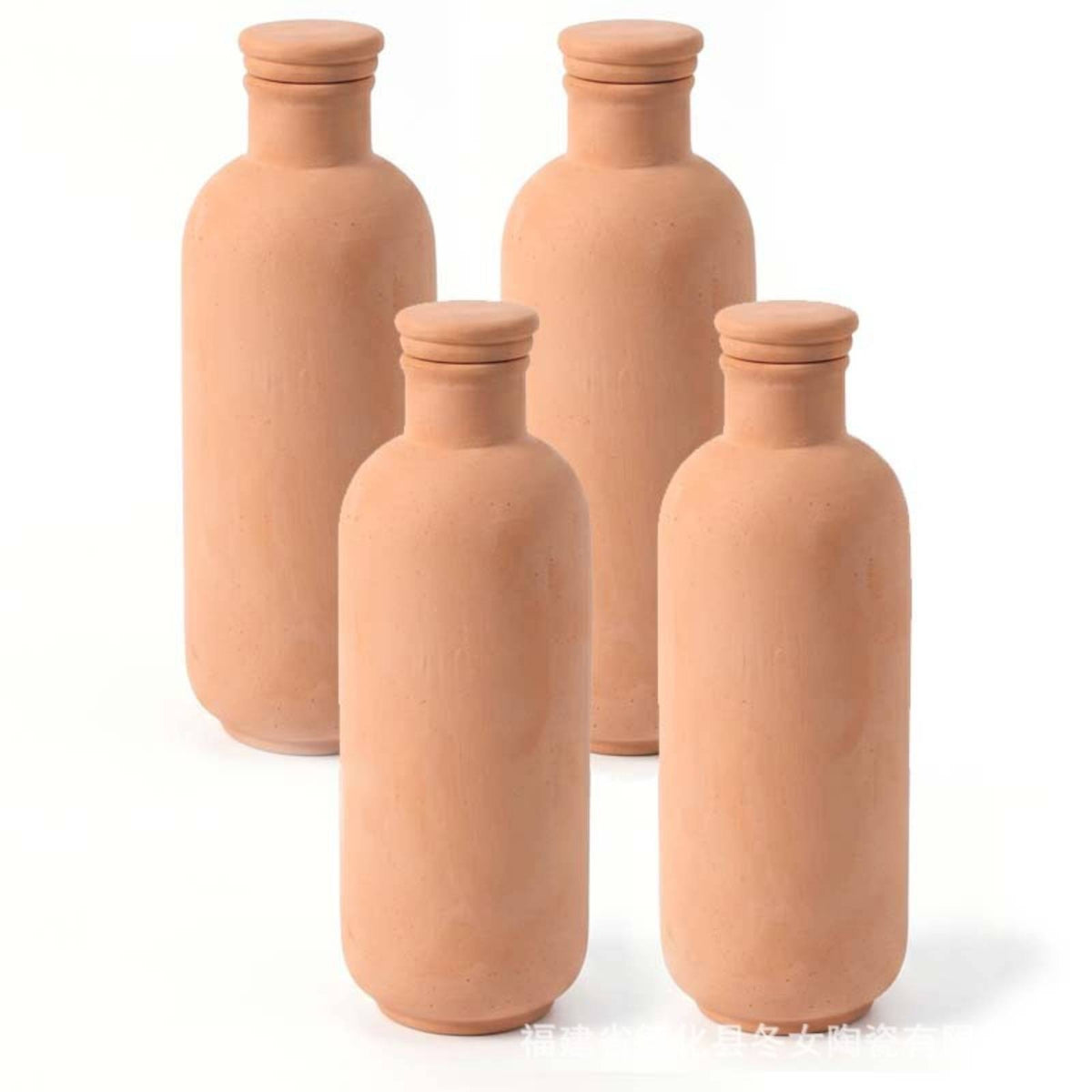 4 Pieces Slow-Release Terracotta Olla Porous Irrigation Bottle Outdoor Self-Watering Bottle Indoor for Gardeners, Travelers, Potted Plants