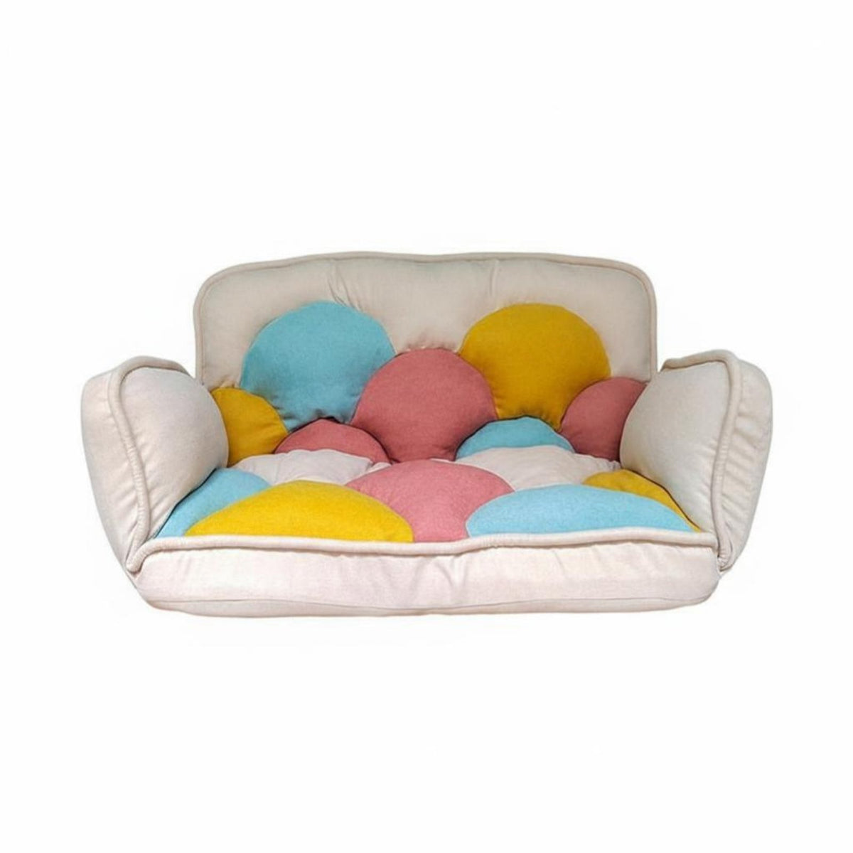 Foldable Design Convertible Cushioned Floor Sofa Space-Saving Household Furniture Multi-Purpose Loveseat Soft Cushioning for Small Apartment Dwellers, Young Adults, Homeowners, Bedroom, Balcony, Dorm Room