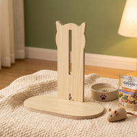 Ventilated Hamster House with 6.5cm Entry, Multi-Level Wood Hamster Toys and Accessories, Open Top for Dwarf Hamsters, Gerbils and Mice