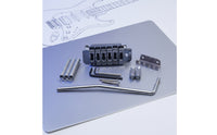 Chrome-Plated Stratocaster Bridge with Springs and Screws Double Tremolo Bridge Compact Electric Guitar Saddles Sturdy