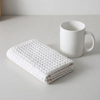 Highly Absorbent Microfibre Cloth and Weave Dish Cloths, Reusable Kitchen Towel for Glass, 25cm x 25cm Streak Cleaning