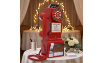 Retro Design Vintage Audio Message Recorder Coiled Cord Rotary Phone Recorder Glossy Rotary Telephone Decorative