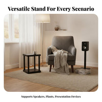 Adjustable Feet Floor Speaker Stand Shock-Absorbing Universal Speaker Stand Heavy Duty Audio Accessory Optimal Listening Height for Audiophiles, Living Room